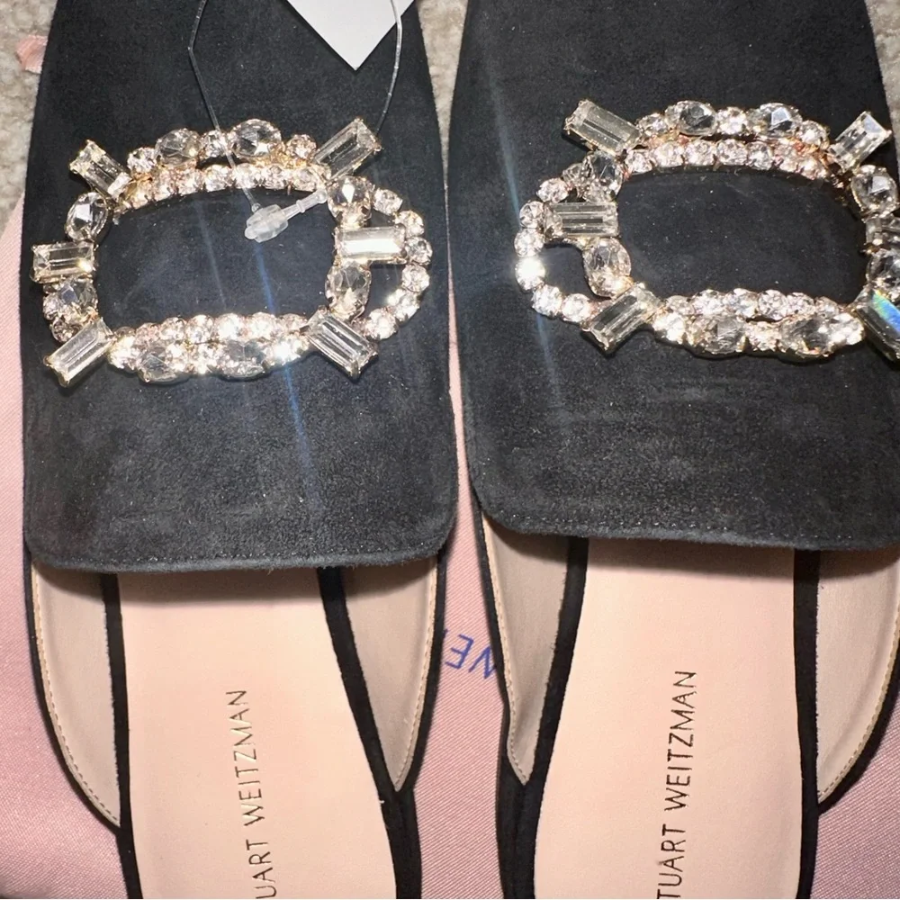 STUART WEITZMAN Suede Mules (Eloise)